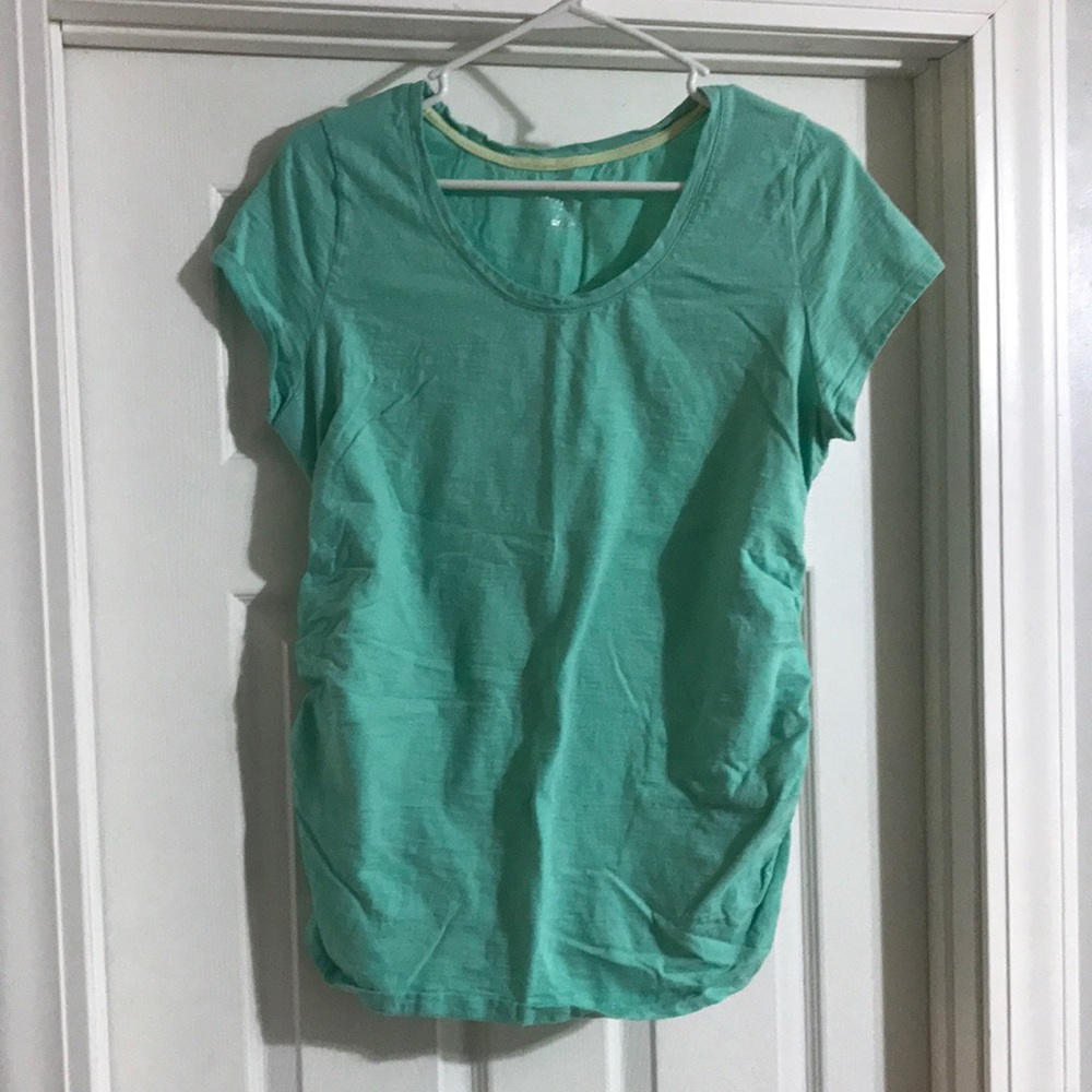 2/$10 Liz Lange Neon Green Maternity Tee